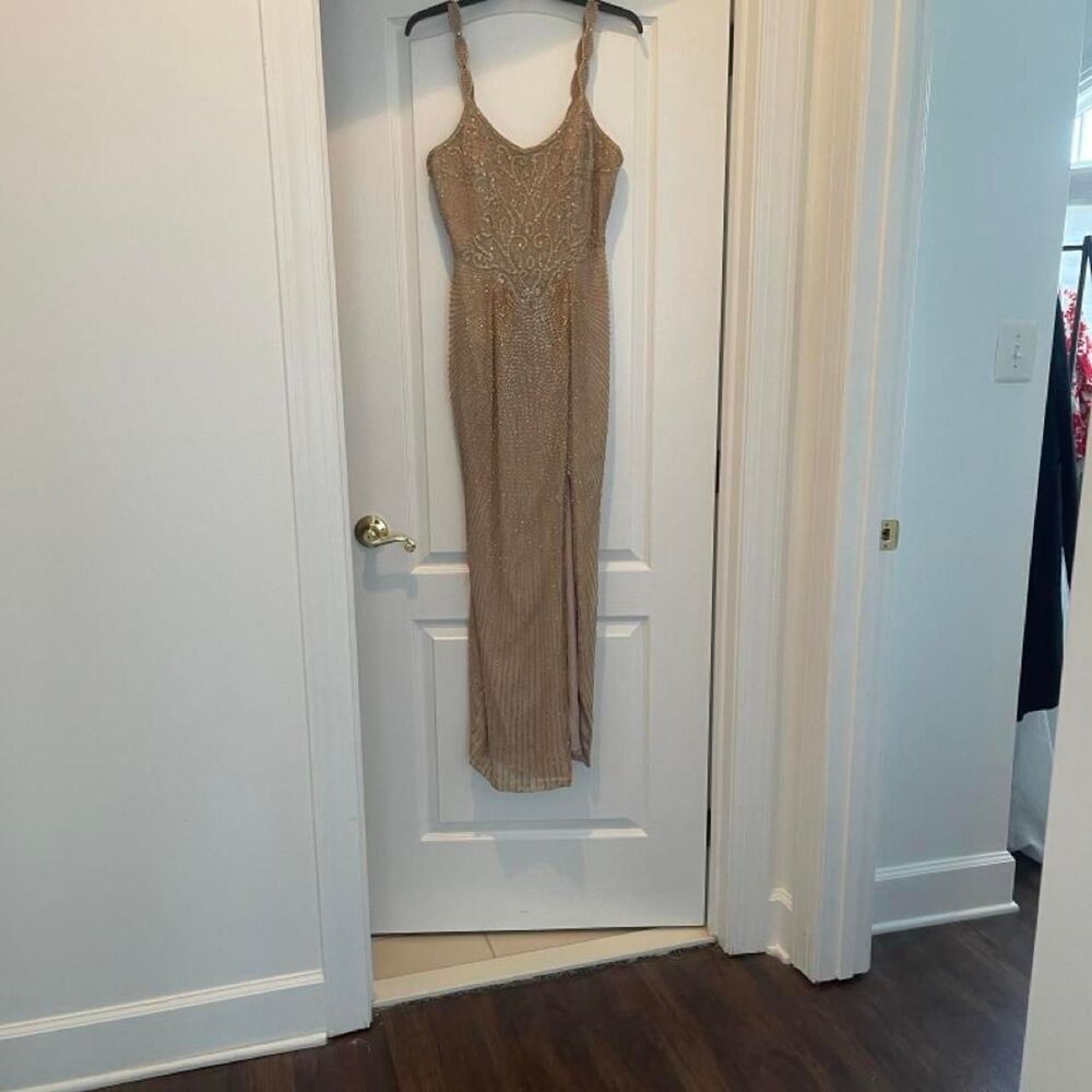 Unbranded Women's Gold and Tan Dress